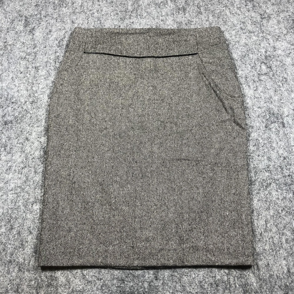 Express Design Studio‎ Skirt Womens 10 Gray Herringbone Pencil Career Lined